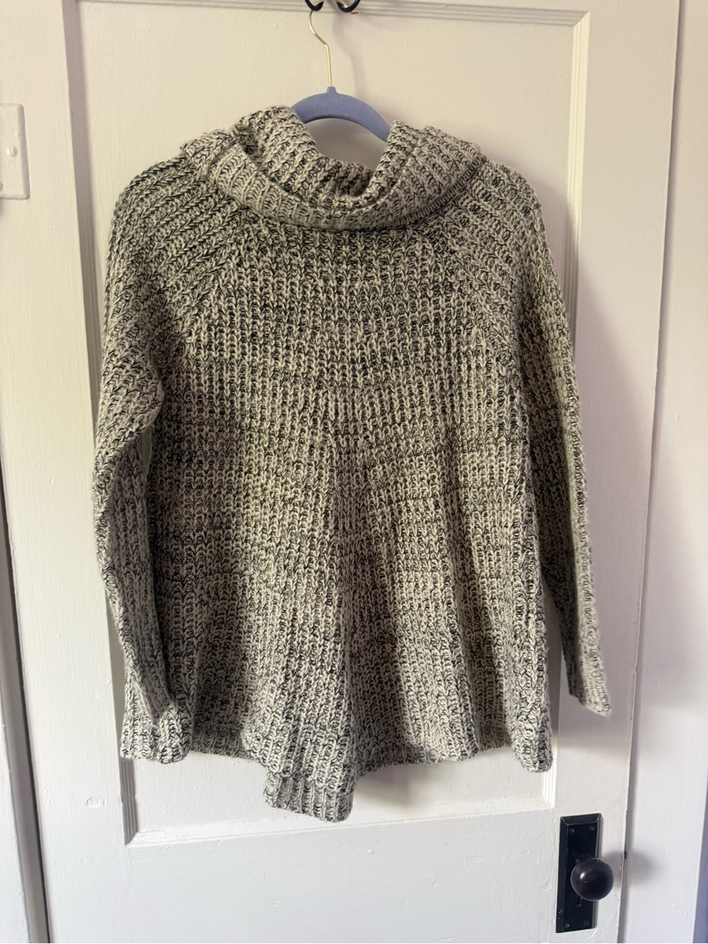 Twin-Set Heather Gray Cowl Neck Sweater with Front Pockets - Picture 4 of 5